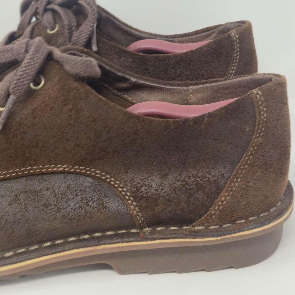 Clarks Men's 13 M Brown Suede Oxford Shoes 82655 Plain Toe Casual Comfort - Picture 9 of 16
